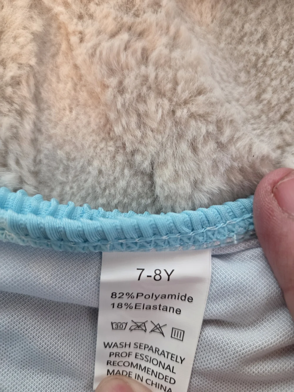 Girls Two-Piece Swim‎ Set in Teal and Light Blue Bikini Girls Size 7/8 Swimwear